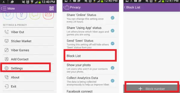 blocarea pe cineva pe viber