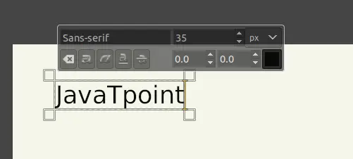 Text in GIMP