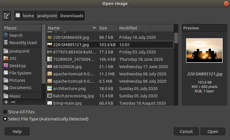 GIMP Deseleccionar