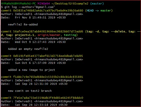 Git log 9