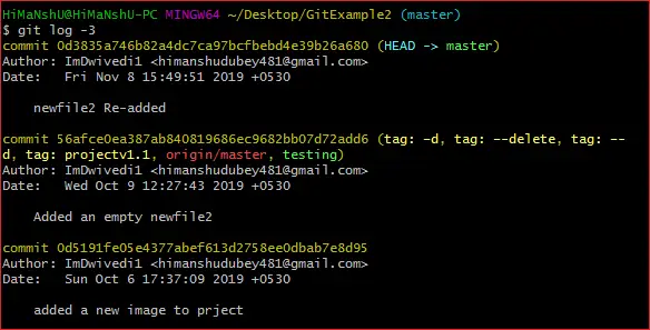 Git log 4
