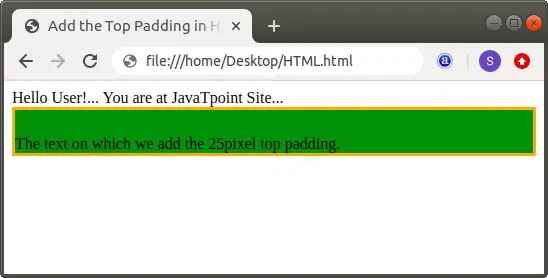 Come aggiungere Padding in Html