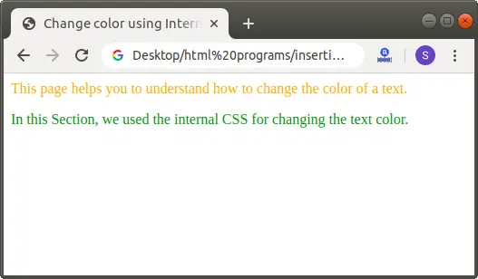 Comment changer la couleur du texte en HTML