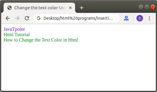 Comment changer la couleur du texte en HTML