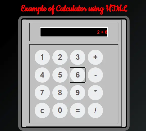 Calculadora HTML