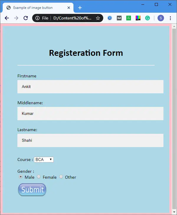 Tlačítko obrázku HTML