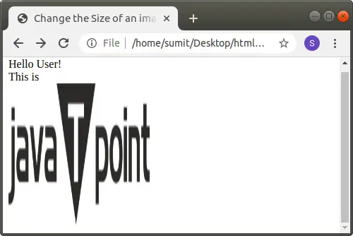 Come modificare la dimensione dell'immagine in Html