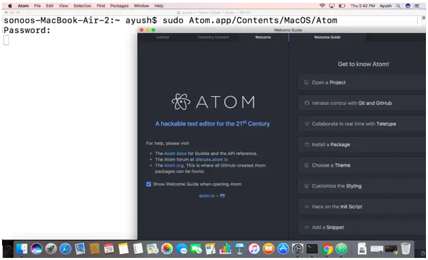 Hoe Atom op MacOS te installeren