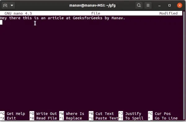 Перевірка орфографії в Nano Editor