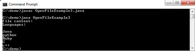 Como abrir um arquivo em Java