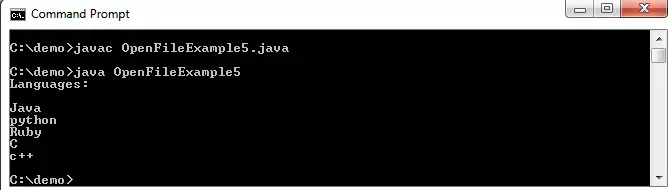 Como abrir um arquivo em Java