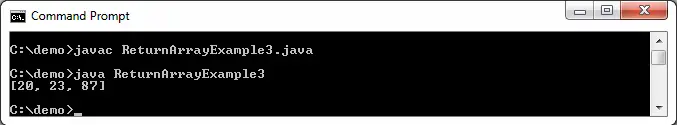 Comment renvoyer un tableau en Java