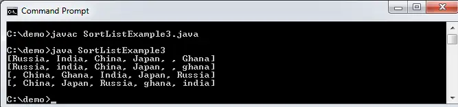 Hur man sorterar en lista i Java