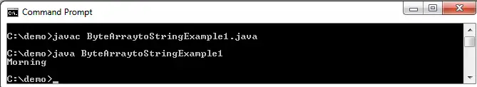 Cómo convertir una matriz de bytes a una cadena en Java