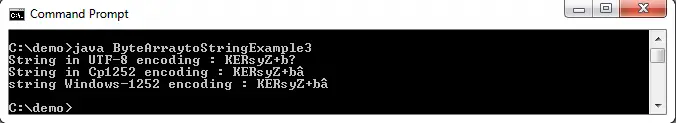 Cómo convertir una matriz de bytes a una cadena en Java