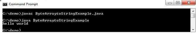 Cómo convertir una matriz de bytes a una cadena en Java