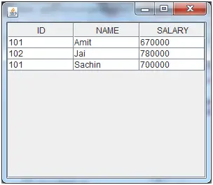 JAVA Jtable 1