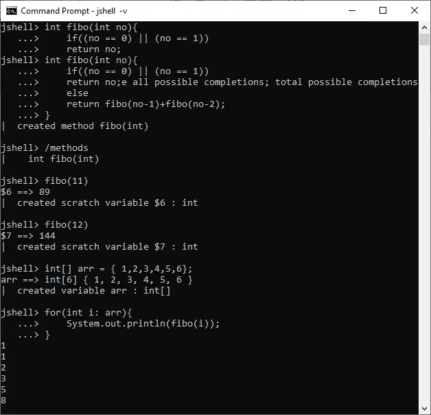 Lees-Eval-Print-lus (REPL) in Java