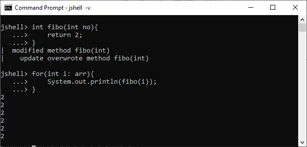 Ciclo di lettura-valutazione-stampa (REPL) in Java