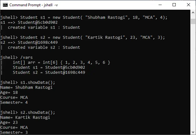 Ciclo di lettura-valutazione-stampa (REPL) in Java