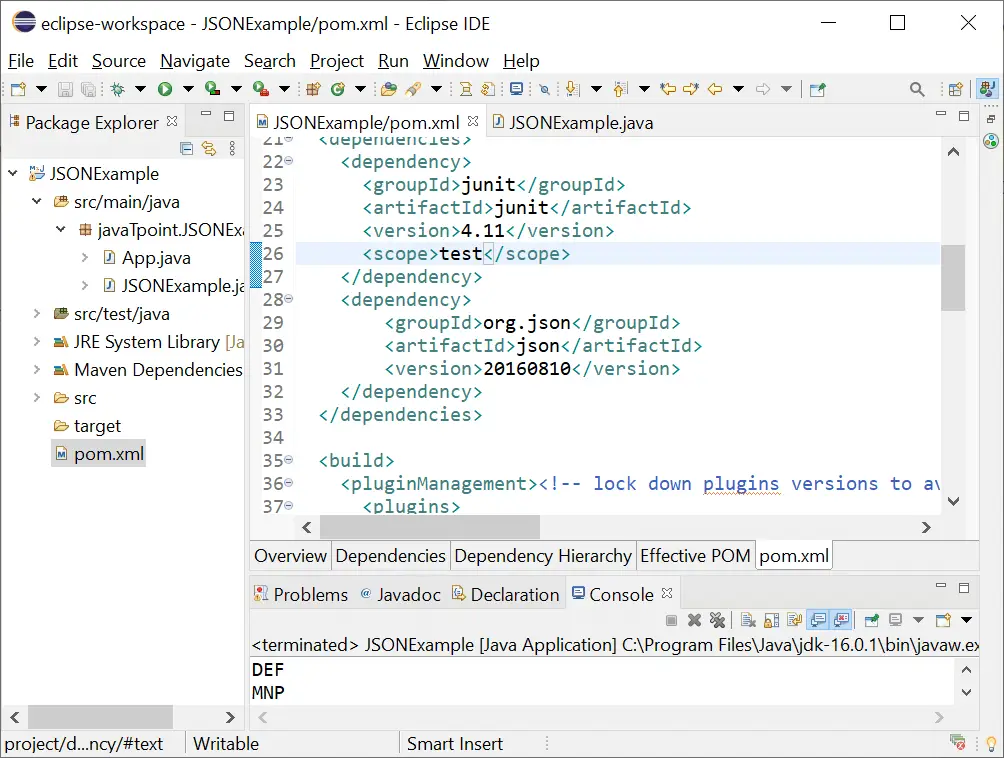 Itérer le tableau JSON Java