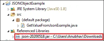 Як отримати значення з об’єкта JSON у прикладі Java