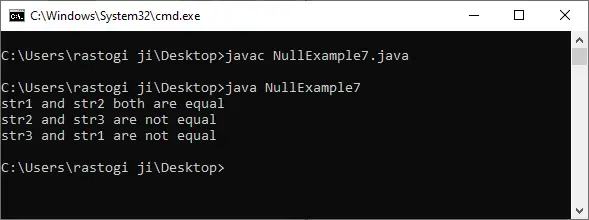 Fets sobre null a Java