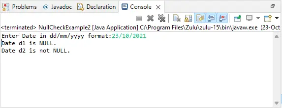 Java'da null nasıl kontrol edilir