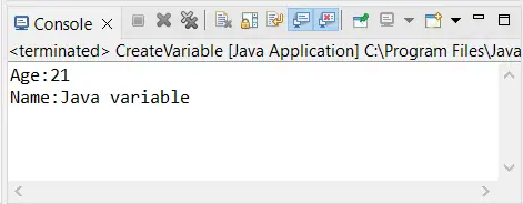 Java-variabelerklæring