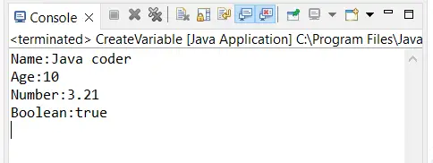 Java-variabelendeclaratie