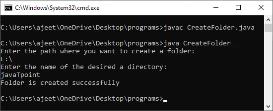 Cómo crear una nueva carpeta en Java