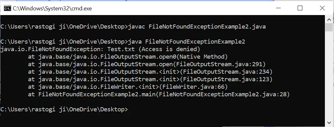 FileNotFoundException у Java