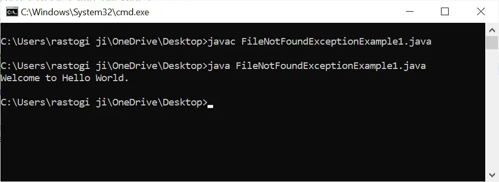 FileNotFoundException у Java