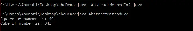 Abstracte methode in Java