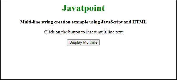 Chaîne multiligne JavaScript