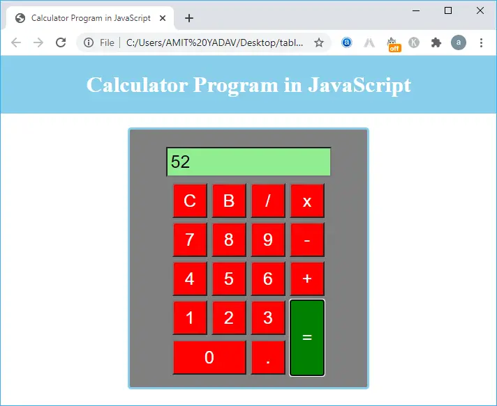 Calculadora JavaScript