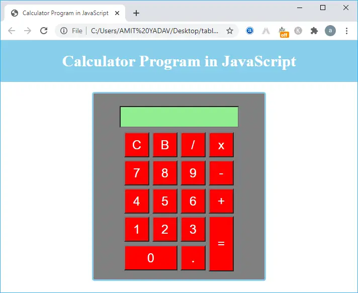 Calculadora JavaScript