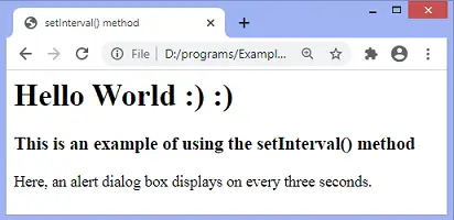 Metoda JavaScript setInterval().