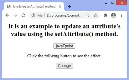 Zestaw atrybutów JavaScript()