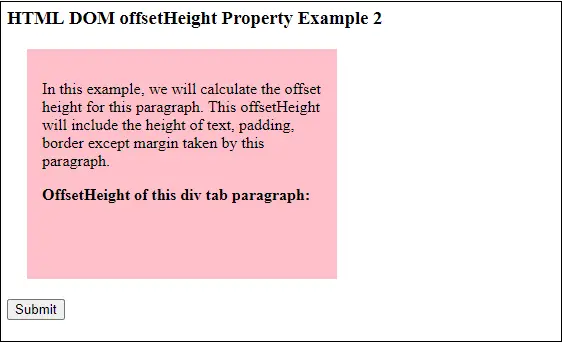 JavaScript-offsetHoogte