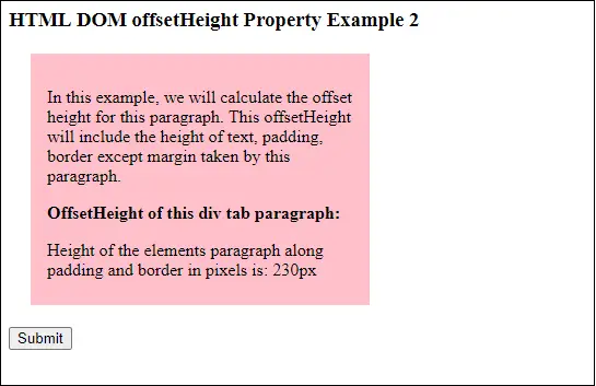 JavaScript-OffsetHeight