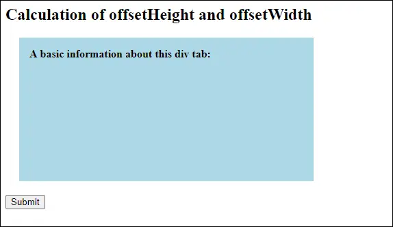 JavaScript offsetHauteur