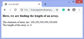 JavaScript array.length-egenskapen