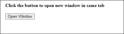 JavaScript-Methode zum Öffnen des Fensters