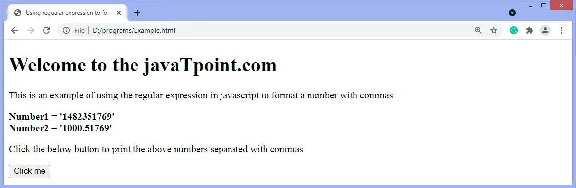 JavaScript format brojeva sa zarezima