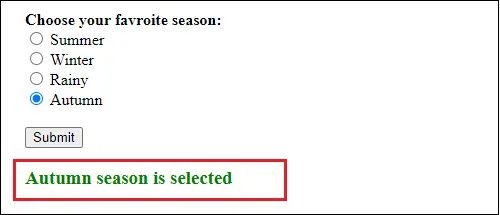 JavaScriptを使用してラジオボタンをチェックする方法