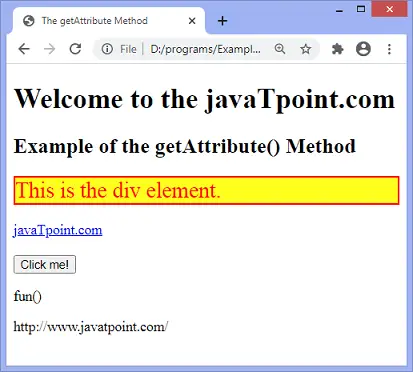 JavaScript getAttribute()-metoden