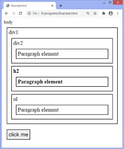 jQuery parent()-methode