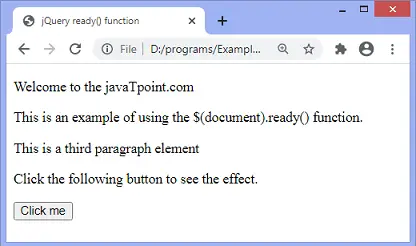 função jQuery ready()