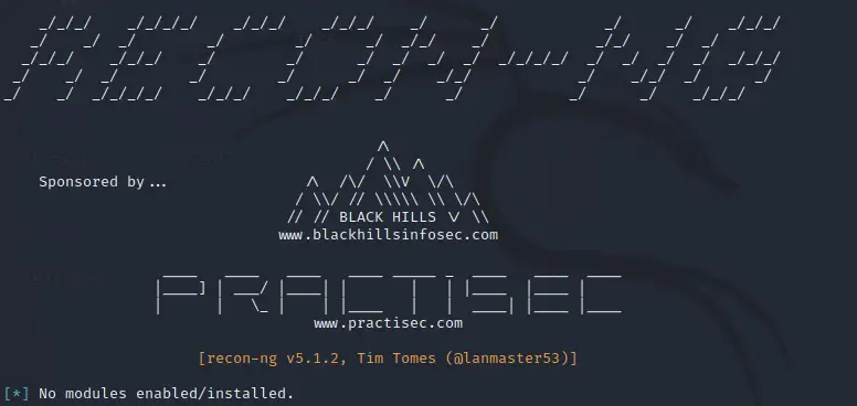 Nástroj Recon-ng Information Gathering Tool v Kali Linuxe